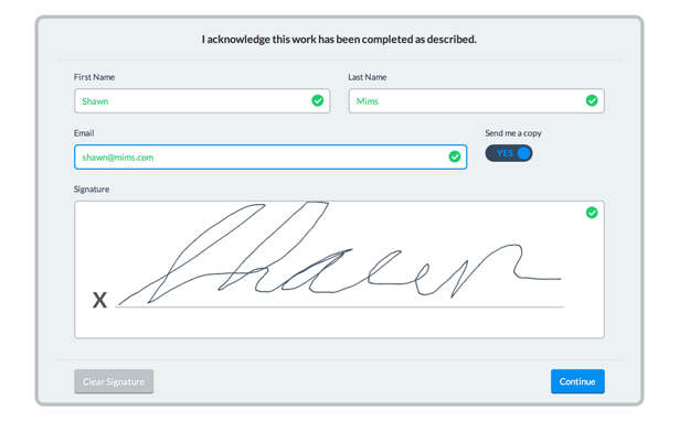 Collect signatures in the field