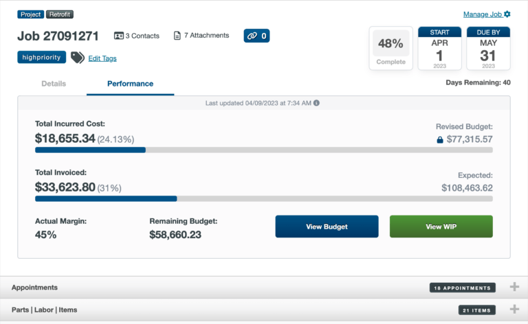 Servicetrade work order and project management