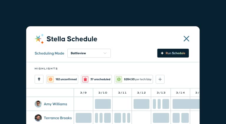 Stella Schedule