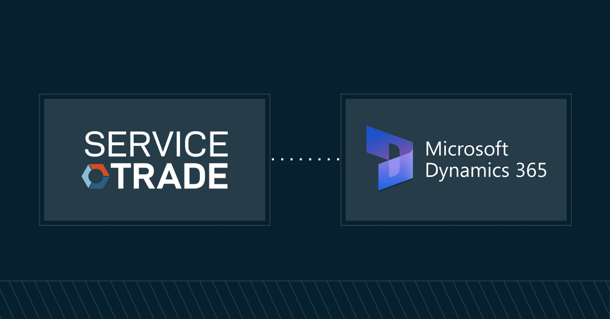 ServiceTrade and Microsoft Dynamics 365 Business Central logos representing a synced operations and finance data integration Blog tags: Integrations, Microsoft Dynamics 365, Finance Operations, Fire Protection, Mechanical Contractors, Product News, ERP, Accounts Receivable