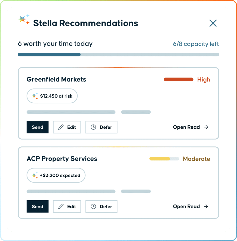 Stella collect screenshot highlighting multiple branches of a client invoicing